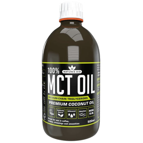 Средноверижни триглицериди от кокосово масло (100% MCT Oil) 500мл NaturesAid - Feel You