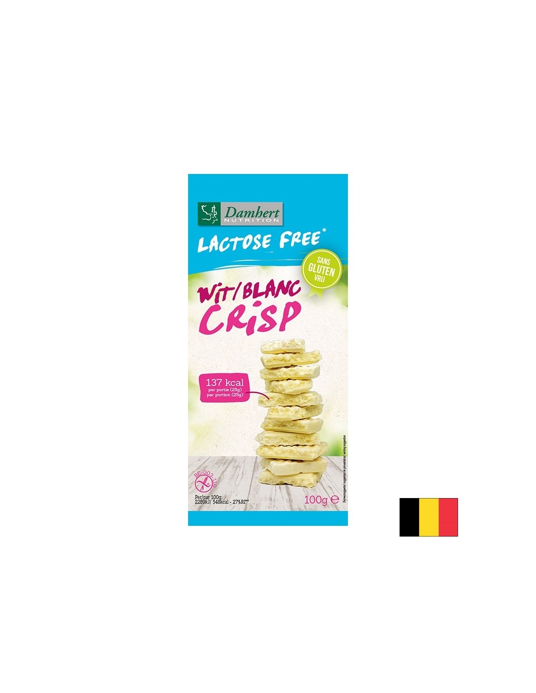 Оризов крисп, с бял шоколад (без глутен и лактоза), 100 g - Feel You