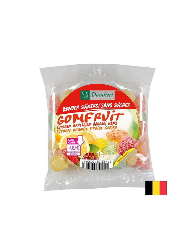 Желирани бонбони с плодов вкус (без захар), 100 g - Feel You