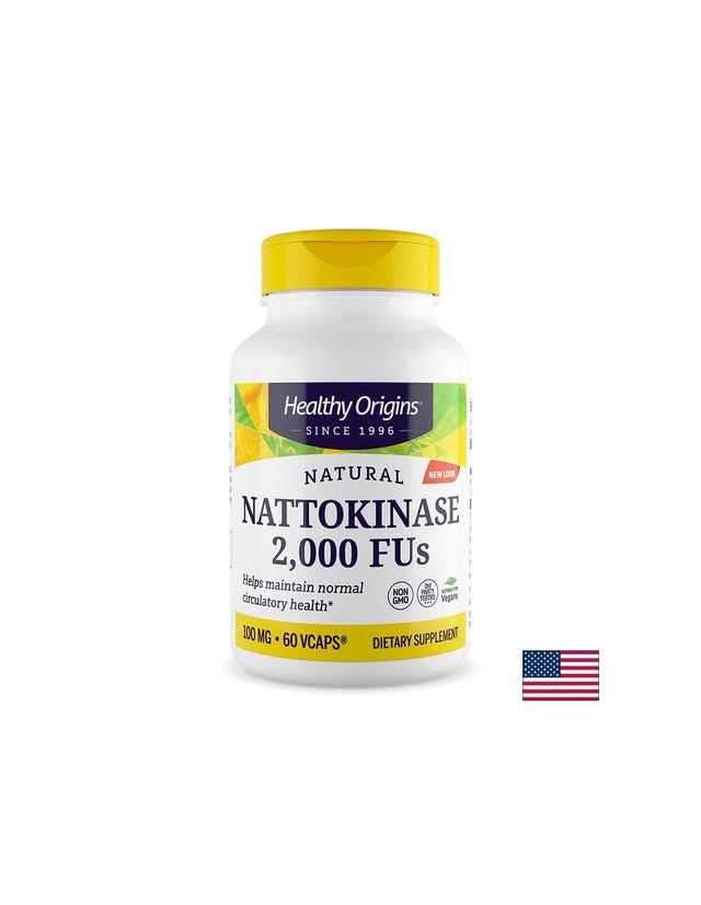 Натокиназа – Здраво кръвообращение и нормално кръвно налягане, 100 mg / 2000 FU, 60 вегетариански капсули - Feel You