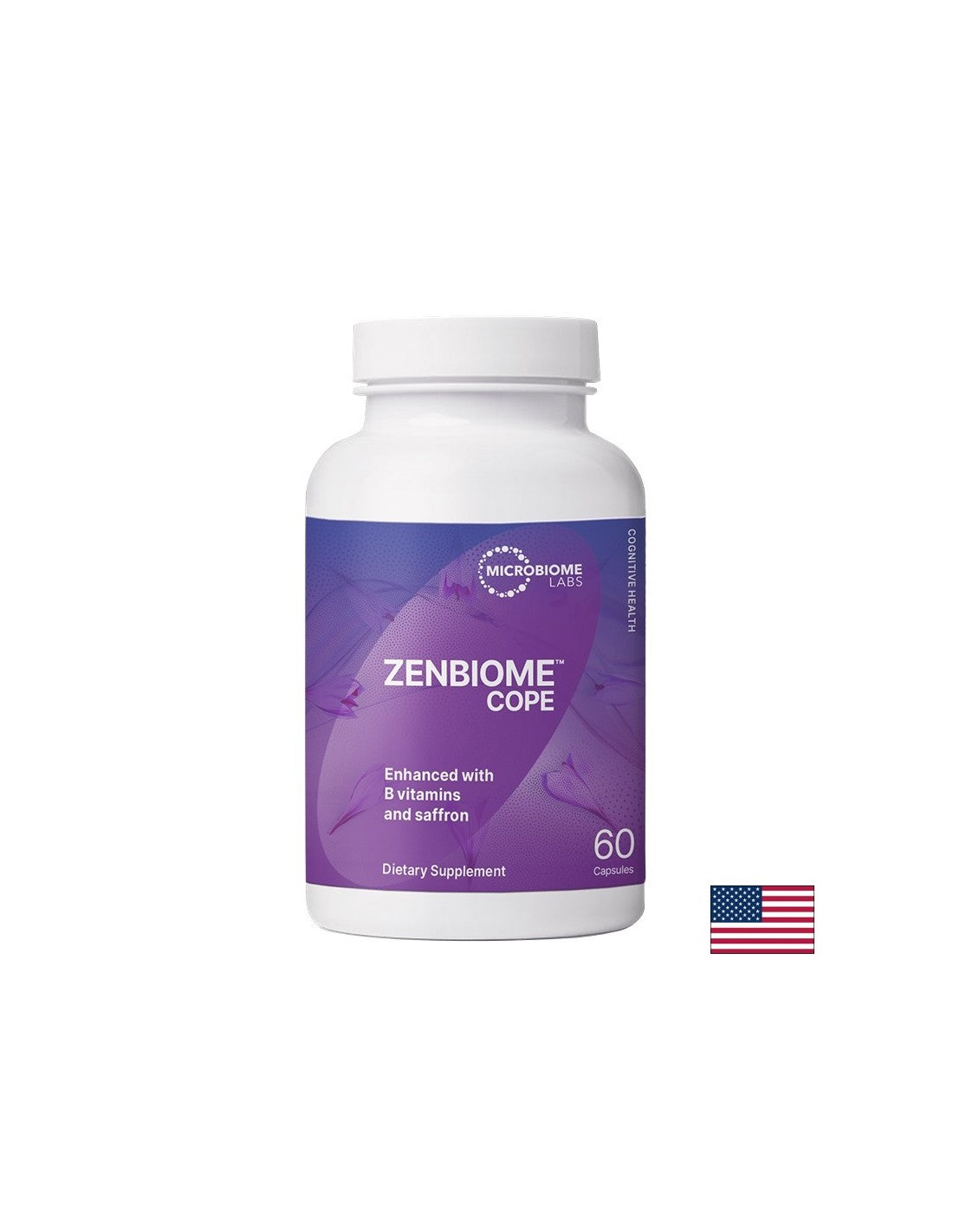 Пробиотик 100 mg + Шафран 28 mg – Спокойствие и емоционален баланс, Zenbiome Cope™, 60 капсули - Feel You