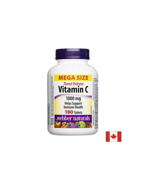 Витамин С с удължено освобождаване – Имунитет, антиоксидантна защита и енергия, 1000 mg, 180 таблетки - Feel You