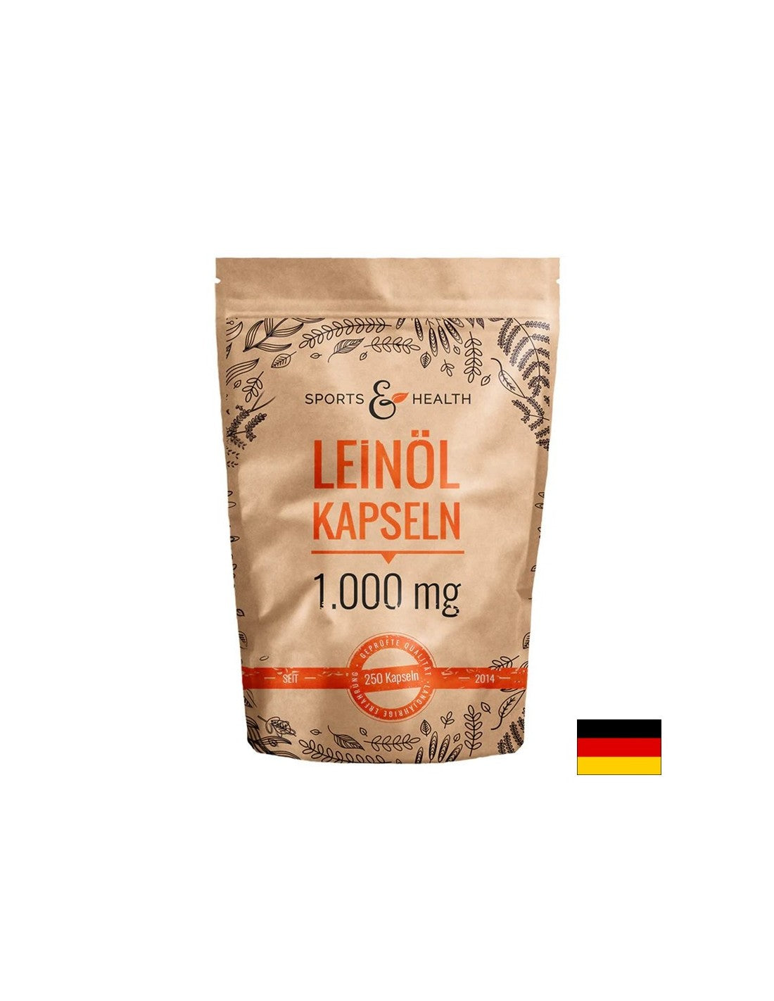 В подкрепа на имунитета, сърцето и мозъчната функция - Ленено масло, 1000 mg х 250 капсули - Feel You
