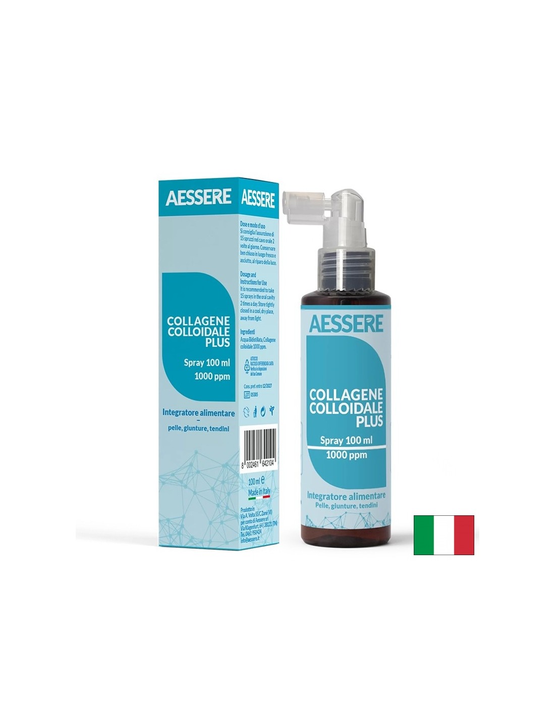 Колоиден колаген 1000 ppm – Кожа, коса, нокти и стави, ~33 дози, 100 ml спрей - Feel You