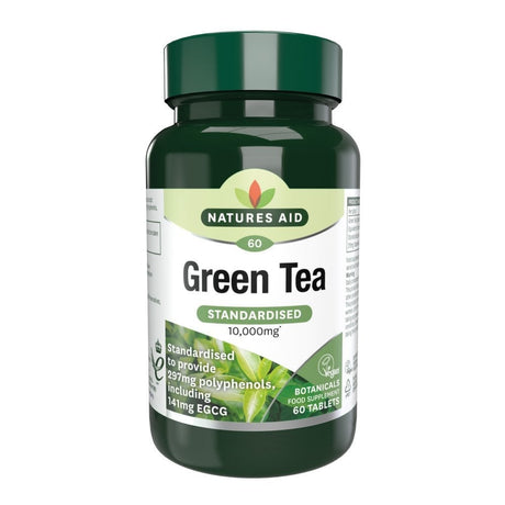Зелен чай 10000mg 60 таблетки, Natures Aid - Feel You