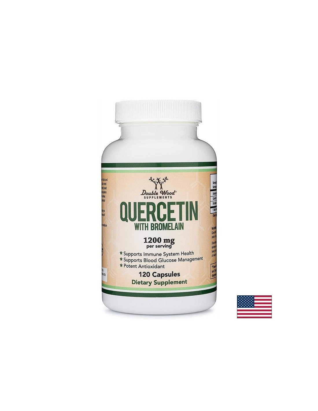 Имунитет - Кверцетин 1000mg + Бромелаин 200mg, 120 капсули Double Wood - Feel You
