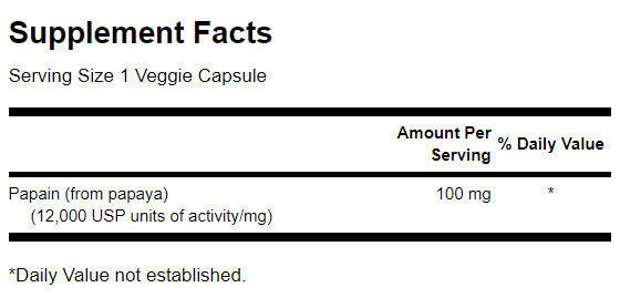 Papain Papaya Enzyme 100 mg - 90 капсули - Feel You