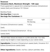 Cinnamon Bark | Maximum Strength 120 капсули - Feel You