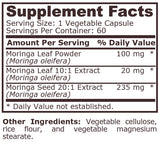 Pure Nutrition - MORINGA COMPLEX - 60 Vegetable Capsules - Feel You
