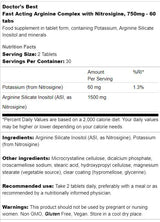 Fast Acting Arginine Complex |  With Nitrosigine 750 mg - 60 Таблетки - Feel You