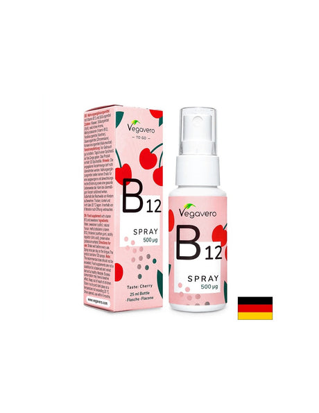 В12 Spray/ Витамин В12 (Метилкобаламин) / Орален спрей, 25 ml, 100% Vegan Vegavero - Feel You