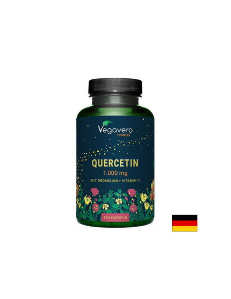 Кверцетин + бромелаин + витамин С – имуномодулатор - Подкрепа при възпаление и алергии, 120 капсули за 2 месеца прием - Feel You