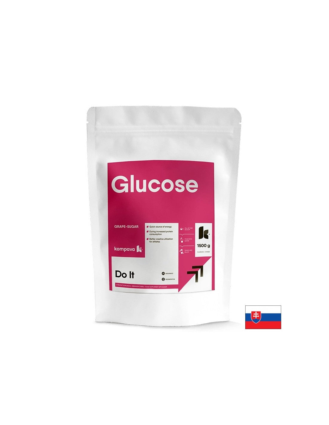 Глюкоза 120 g – Бърза енергия и възстановяване, 1500 g прах - Feel You