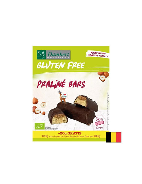 Барчета с лешников пралин и черен шоколад – БИО, без глутен, 120 g - Feel You