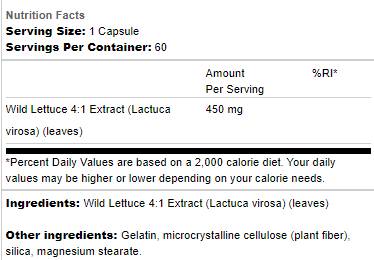 Wild Lettuce 450 mg 60 капсули - Feel You