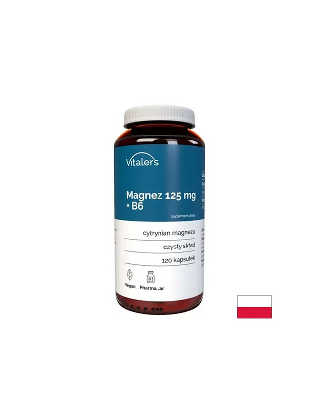 Магнезий 125 mg + Витамин B6 12.5 mg – Срещу крампи, стрес и умора, 120 капсули - Feel You