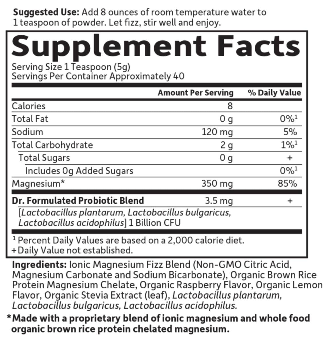 Dr. Formulated Whole Food Magnesium - 419 грама - Feel You