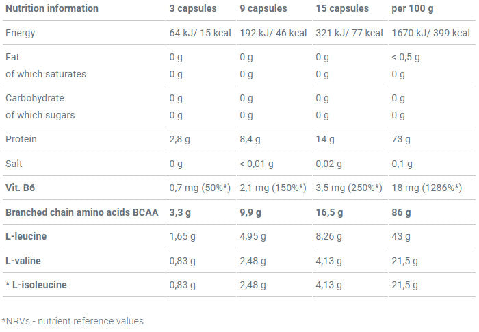 BCAA Mega Caps 1100 mg / 900 Caps