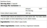 Full Spectrum Onion Bulb 400 mg 60 капсули - Feel You