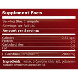 L-CARNITINE 2000 МГ - 25 МЛ Ампула