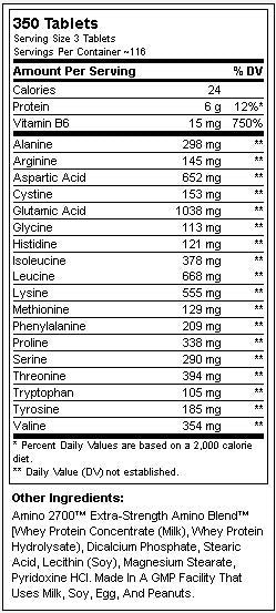 Amino 2700 / 350 Tabs.
