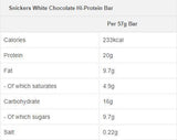 Snickers Hi-Protein Bar / White - 12 x 57 грама