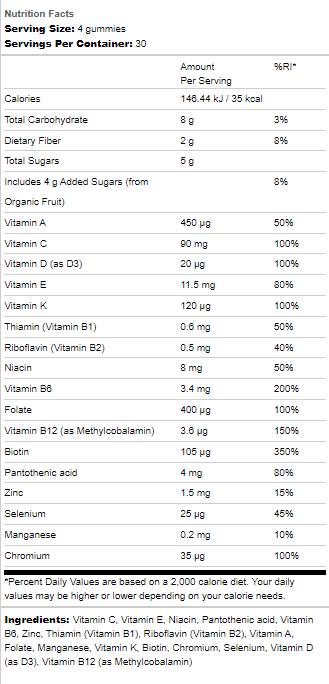 Mykind Organics | Women's Multi Gummies - 120 желирани бонбони