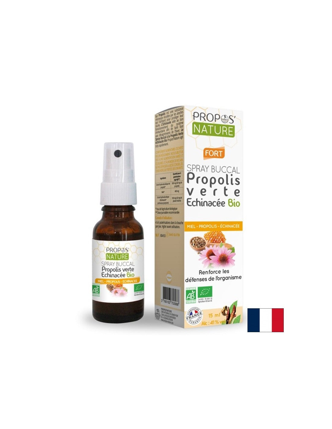 Спрей за гърло с екстракт от зелен прополис, пчелен мед + ехинацея БИО, 15 m - Feel You