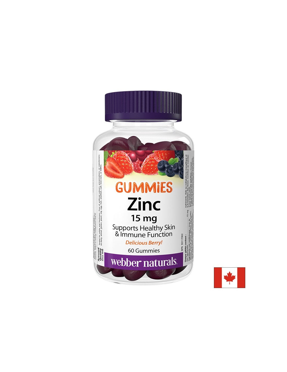 Имунитет - Цинк (глюконат) Гъми 15 mg, 60 желирани таблетки с плодов вкус - Feel You