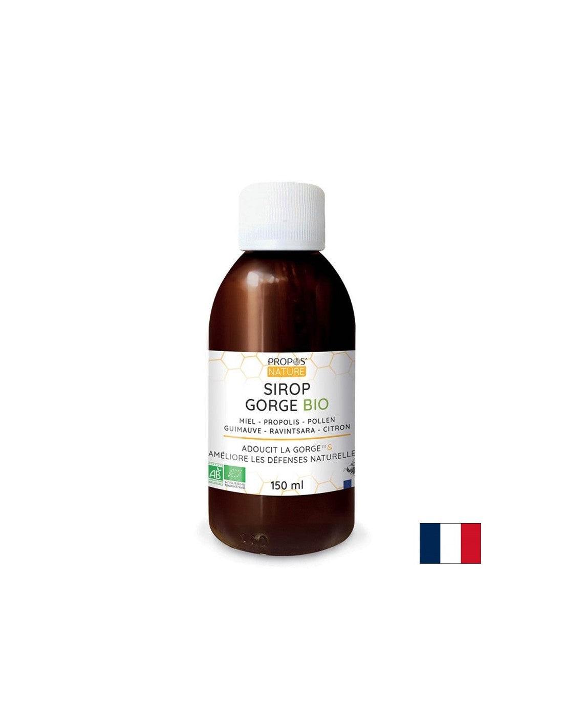 Сироп с пчелен мед, цветен прашец, лимон, прополис и бяла ружа, 150 ml - Feel You