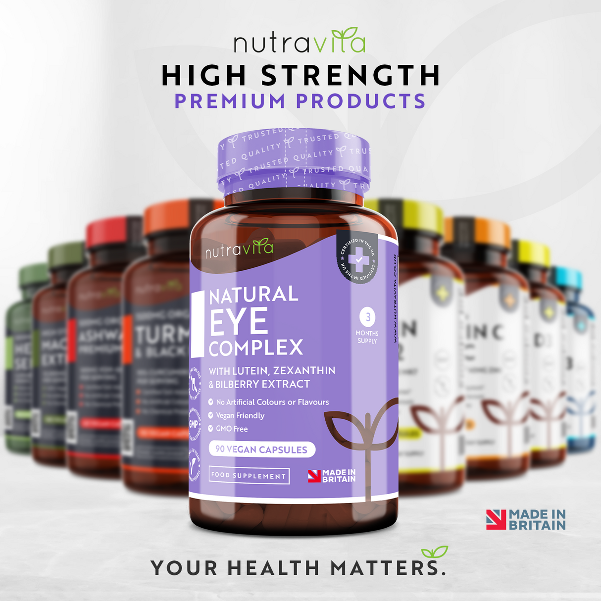 Витамини за очи /натурални/ - Natural Eye Complex 90 веган капсули - Nutra Best Bulgaria