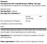 Full Spectrum Zhu Ling Mushroom 400 mg 60 капсули - Feel You