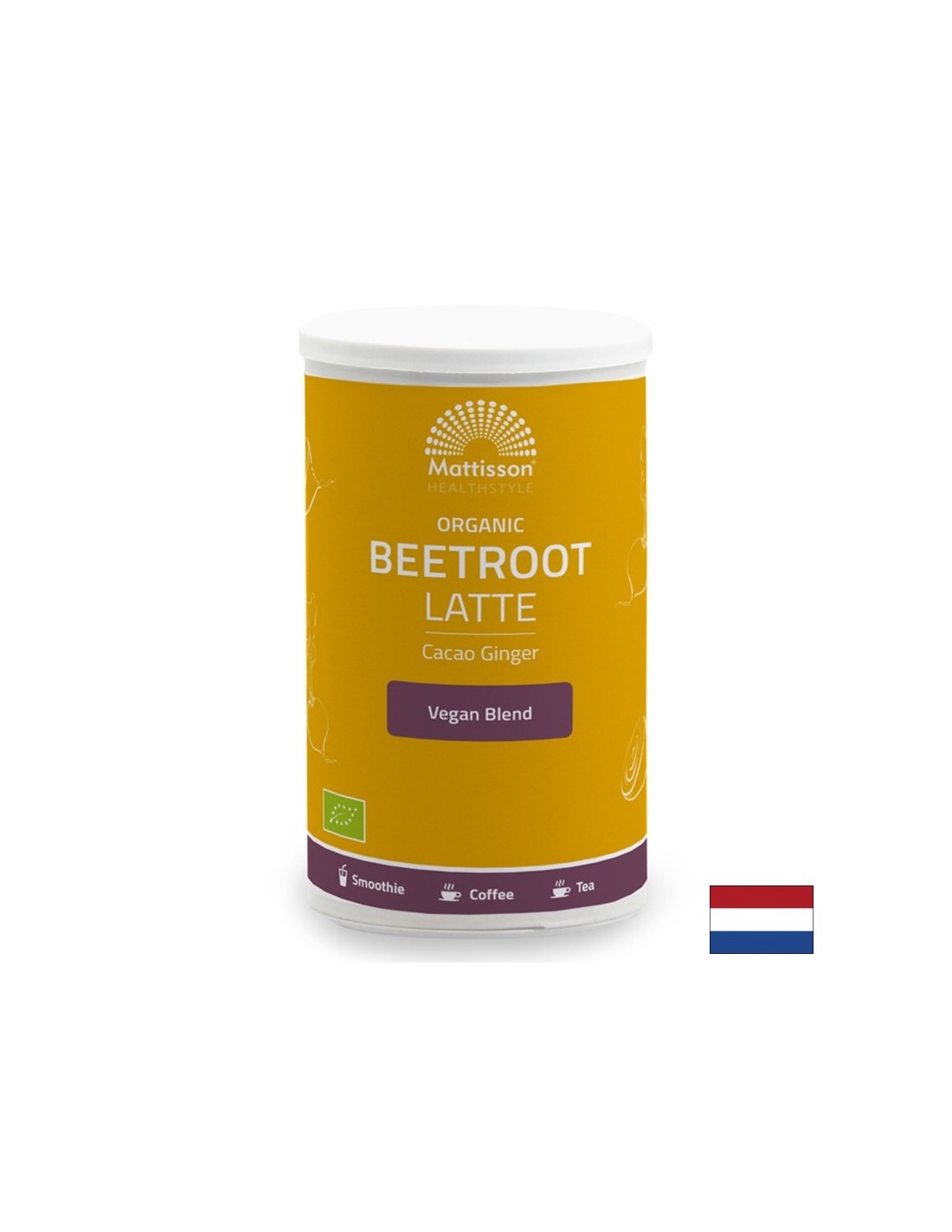Лате от цвекло с джинджифил какао Био, 160 g прах Mattisson Healthstyle - Feel You