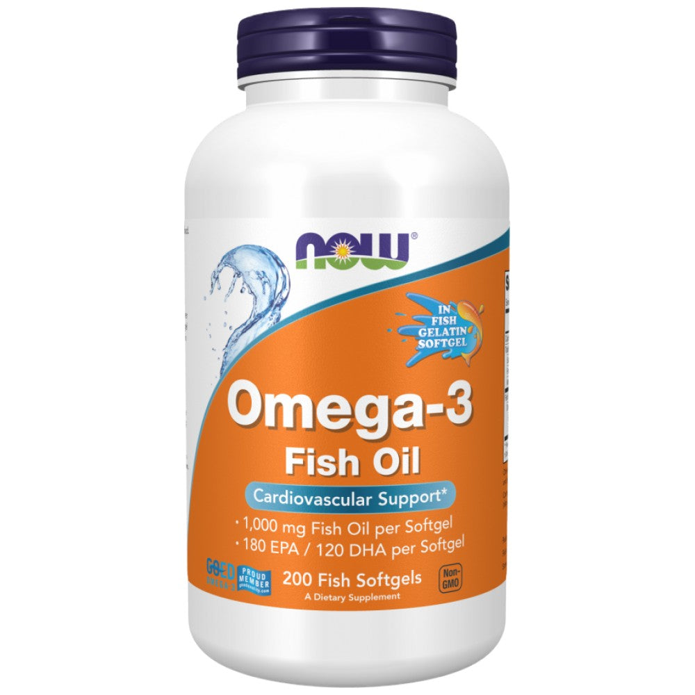 Omega 3 1000 mg | Fish Gelatin Softgels - 200 Гел капсули