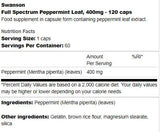 Full Spectrum Peppermint Leaf 400 mg 120 капсули - Feel You