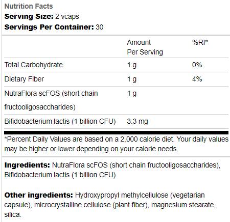 Probiotic+ Prebiotic Fiber 60 капсули - Feel You