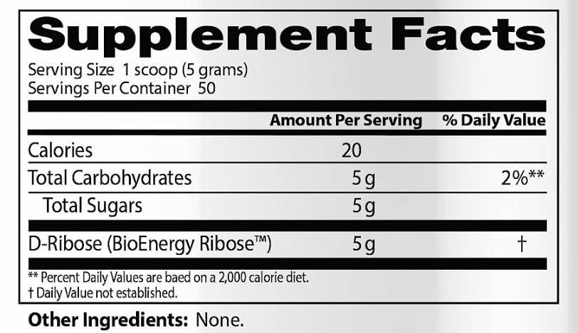 BEST D-Ribose Powder - 250 грама - Feel You