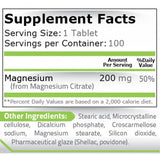Magnesium Citrate - 200 МГ - 100 таблетки