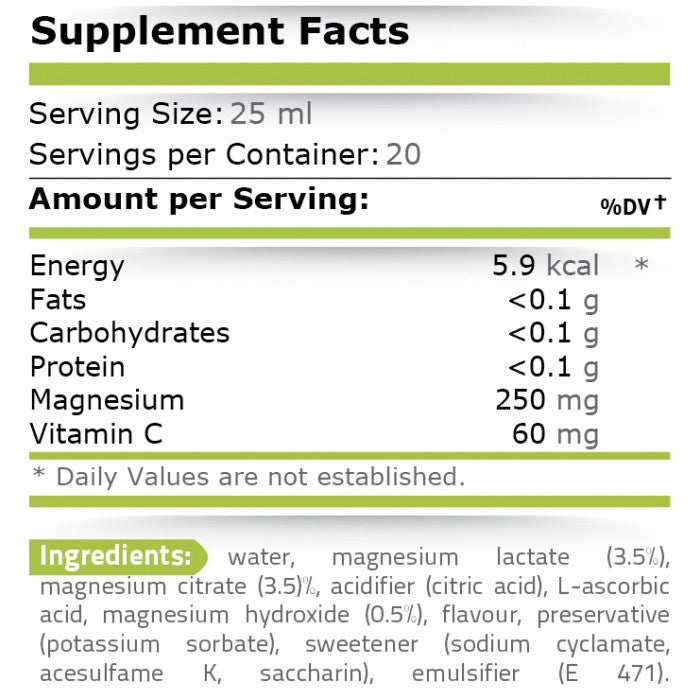 MAGNESIUM LIQUID - 25 ml - 20 ампули