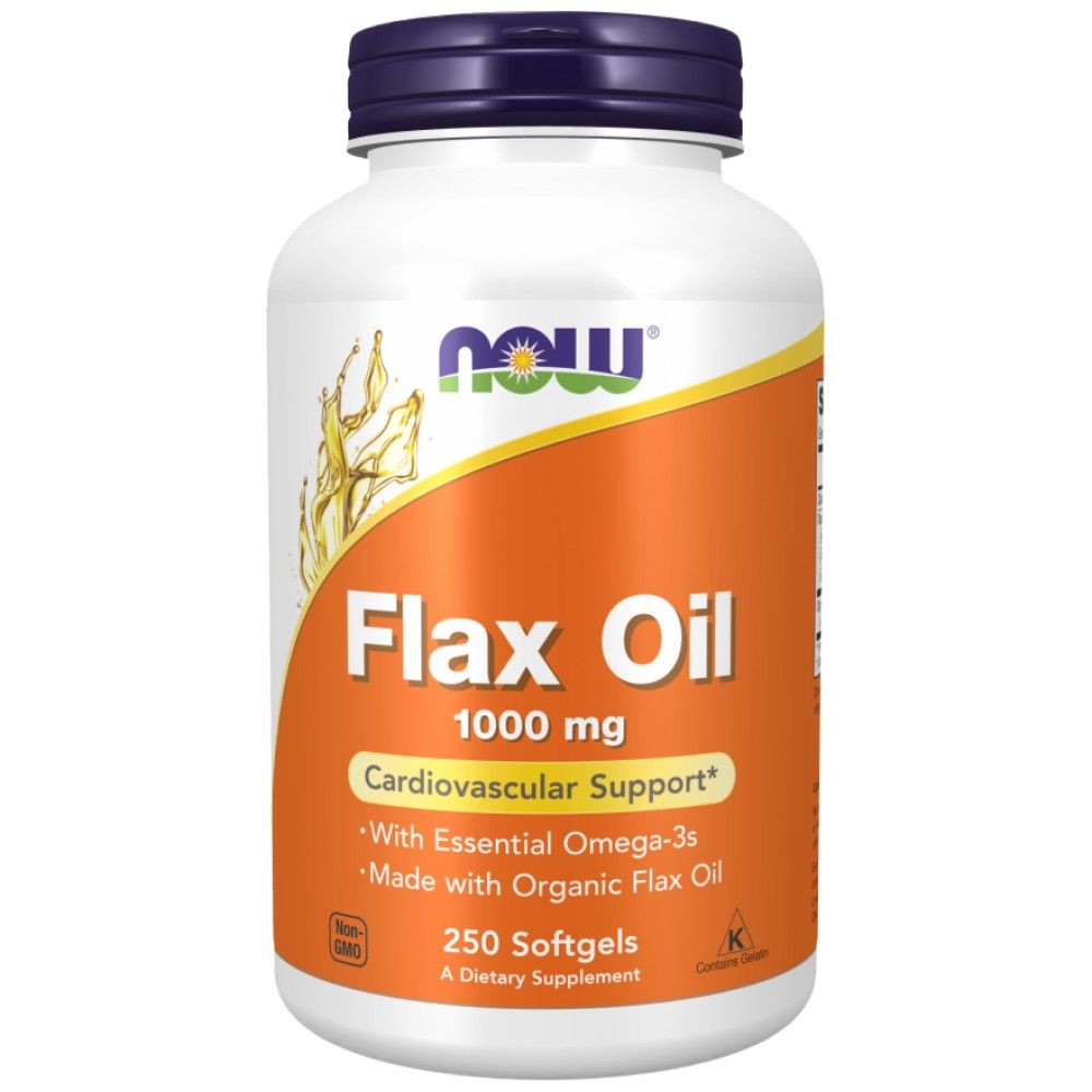 Flax Oil Organic 1000 mg - 250 Гел капсули