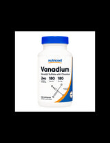 Диабет, сърдечно-съдова система - Ванадий плюс хром, 180 капсули Nutricost - Feel You