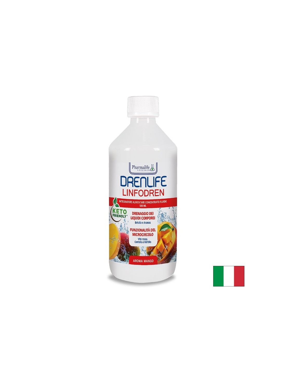 Брезови листа 1800 mg + Готу кола + Бромелаин – Лимфен дренаж и отоци, Drenlife Linfodren, 500 ml - Feel You