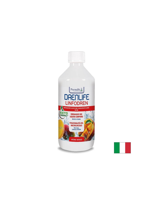 Брезови листа 1800 mg + Готу кола + Бромелаин – Лимфен дренаж и отоци, Drenlife Linfodren, 500 ml - Feel You