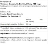 BEST Cinnamon Extract with CinSulin 250 mg - 120 капсули - Feel You