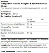 Full Spectrum Turmeric, Astragalus and Gotu Kola Complex 60 капсули - Feel You