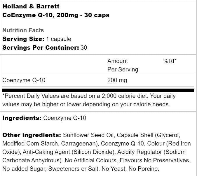 CoEnzyme Q-10 30 mg - 200 Таблетки - Feel You