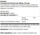 Full Spectrum Parsley Leaf 400 mg 60 капсули - Feel You