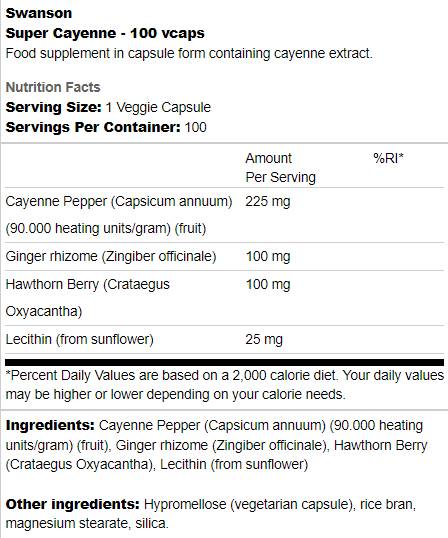 Super Cayenne | With Ginger and Hawthorn 100 капсули - Feel You
