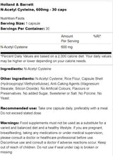 N-Acetyl Cysteine 600 mg 30 капсули - Feel You