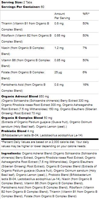 Mykind Organics | Adrenal Daily Balance - 120 Таблетки - Feel You
